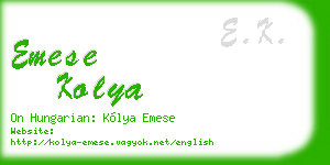 emese kolya business card